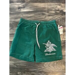 NWT Pacsun Men's Swim Trunks Budweiser Green Medium 512‎